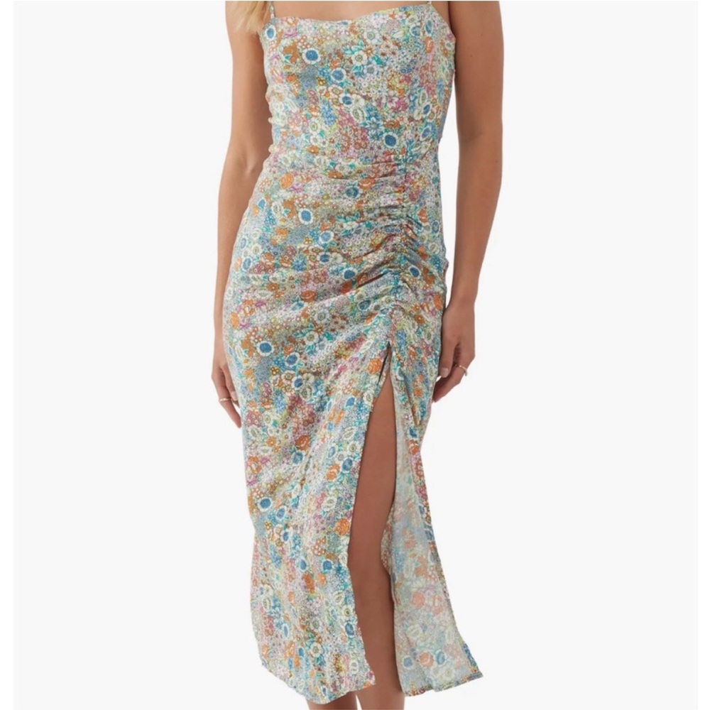 O’Neill Tavia Floral Ruched Midi Dress S - Picture 3 of 12